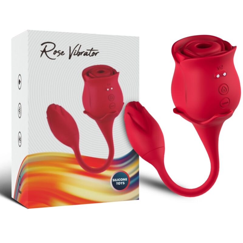 ARMONY – Rosa Klitorisstimulator mit Zungenfunktion und Vibrator, Rot