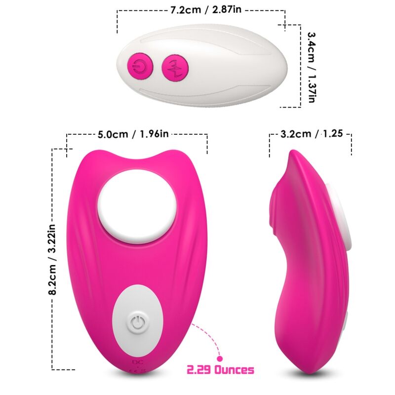 ARMONY – Butterfly tragbarer Höschenvibrator mit Fernbedienung, Rosa