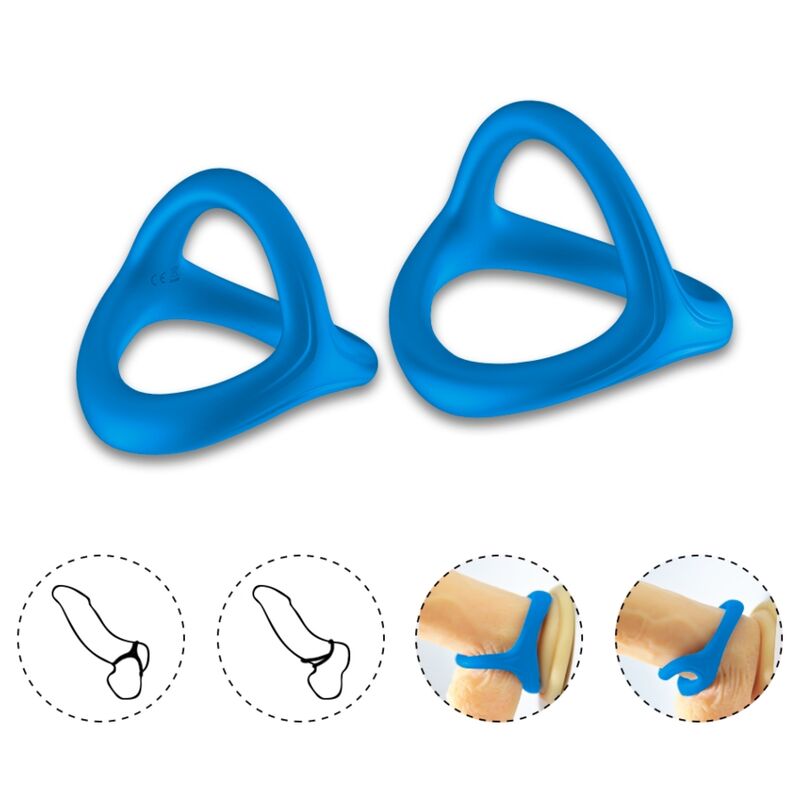 ARMONY – Tresor Doppel-Silikonring, Blau