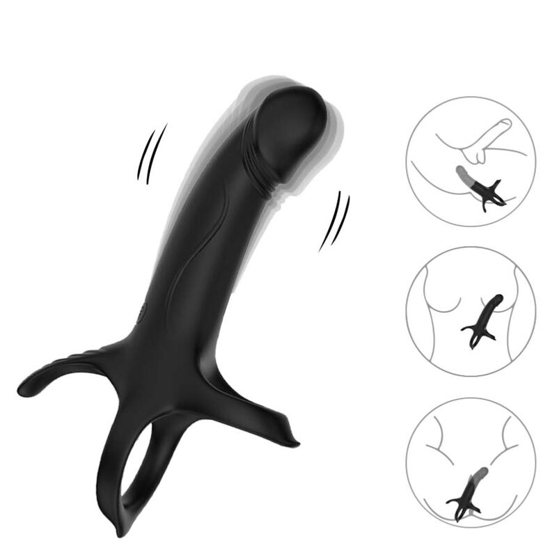 ARMONY – Dildo mit Vibrationsring und Fernbedienung, Schwarz
