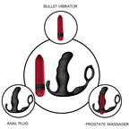 ARMONY - KNIGHT VIBRATOR ANAL PROSTATA & RING FERNBEDIENUNG SCHWARZ