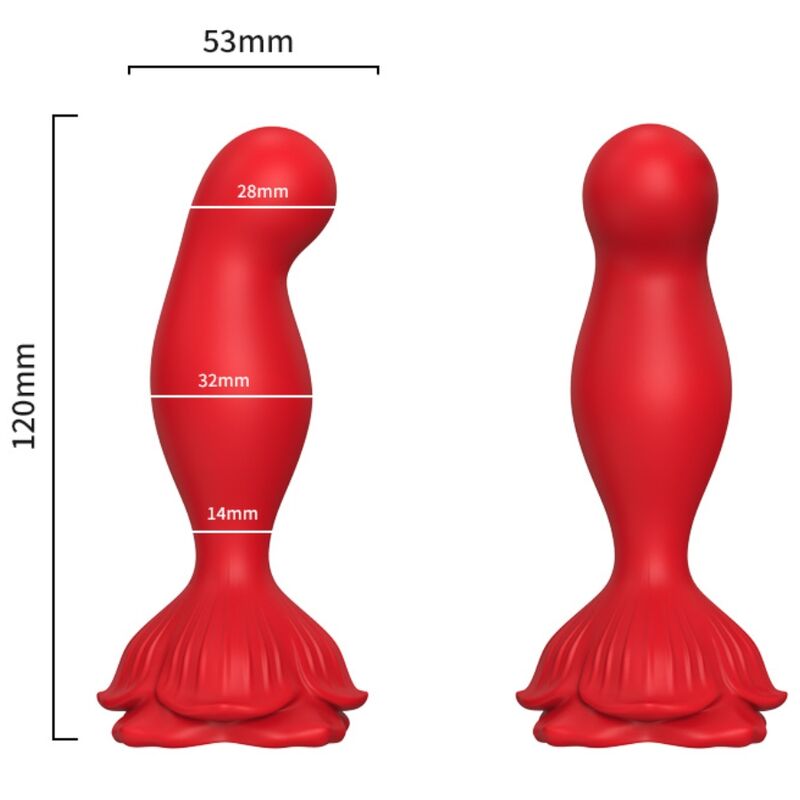 ARMONY – Rosa Vibrator mit Analplug und Fernbedienung, Rot