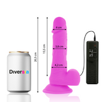 DIVERSIA - FLEXIBLER VIBRIERENDER DILDO LILA 20.5 CM -O- 4.2 CM