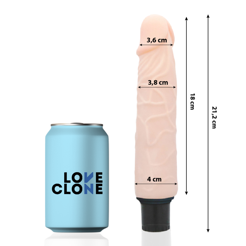 LOVECLONE - Finn Selbstschmierender Vibrator, 21,2 cm, Ø 3,8 cm