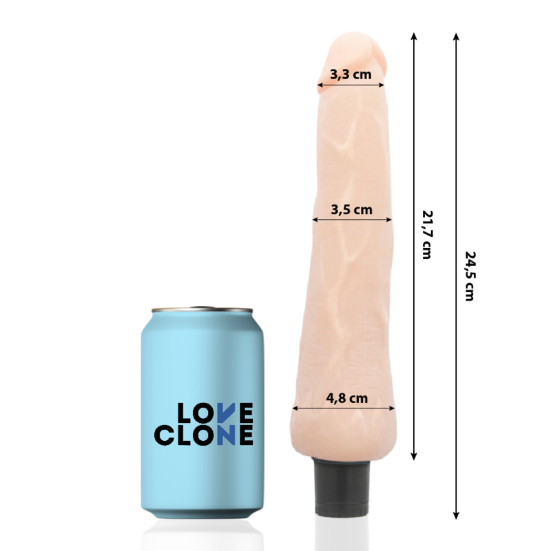 LOVECLONE - Ragnar Selbstschmierender Vibrator, 24,5 cm, Ø 3,5 cm