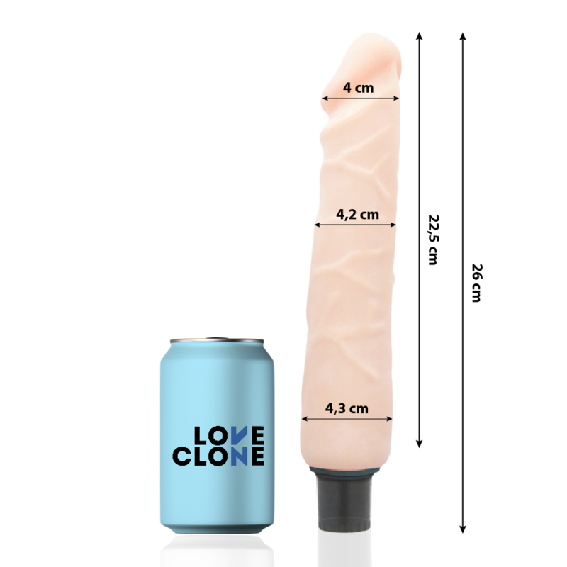 LOVECLONE - Jansen Selbstschmierender Vibrator, 26 cm, Ø 4,2 cm