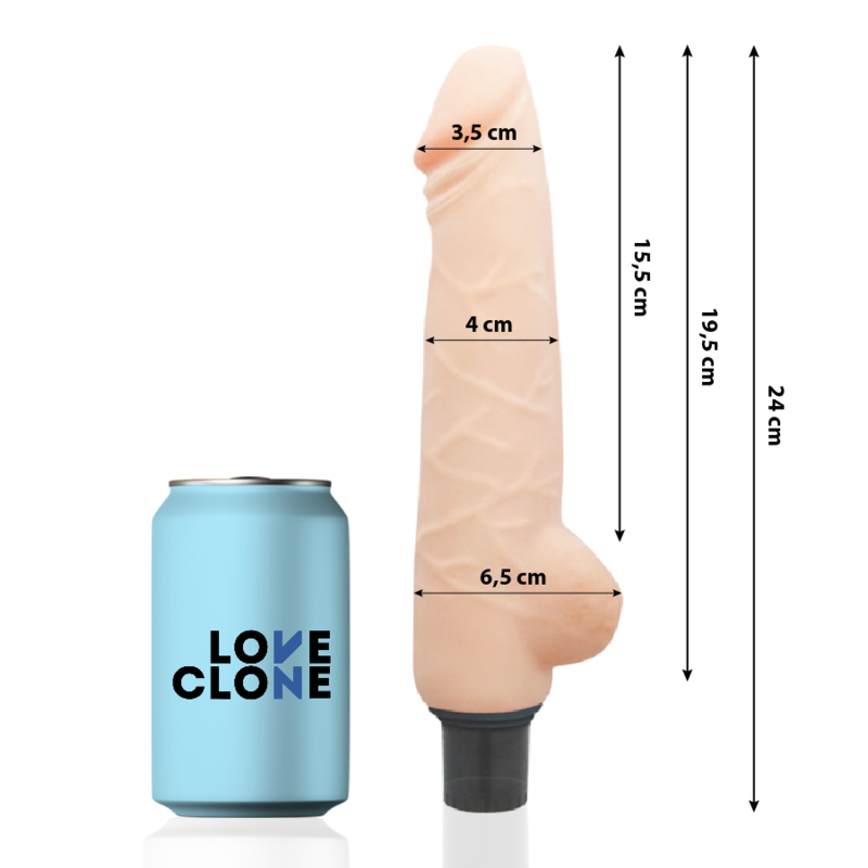 LOVECLONE - Harald Selbstschmierender Vibrator, 24 cm, Ø 4 cm
