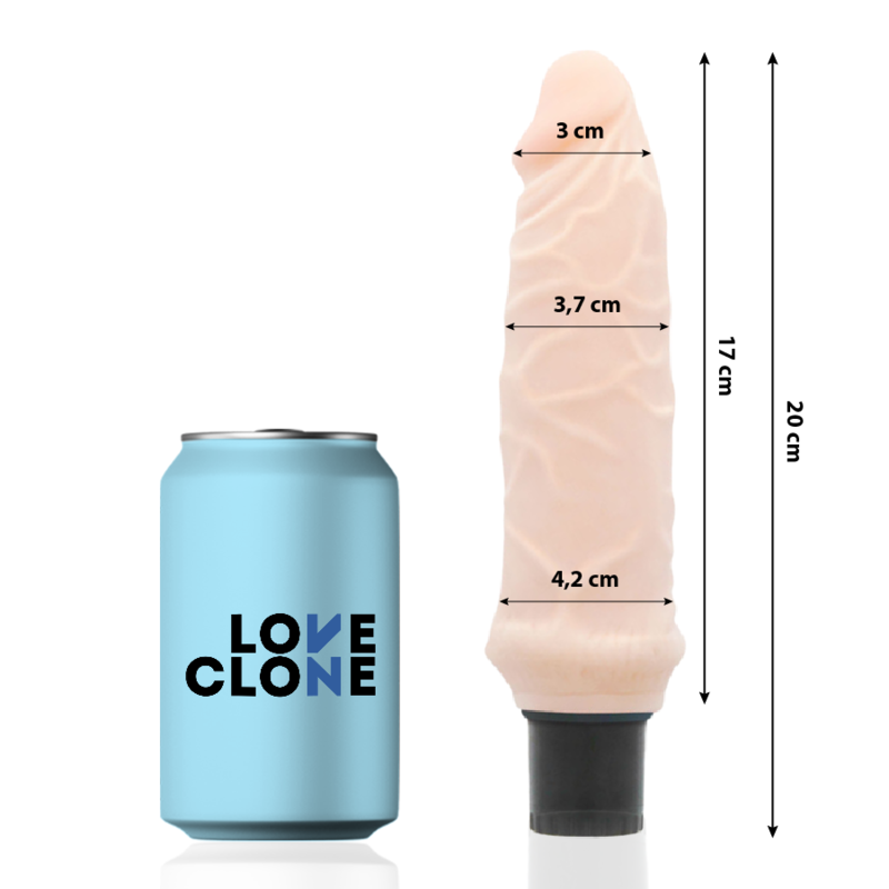 LOVECLONE - Ivar Selbstschmierender Vibrator, 20 cm, Ø 3,7 cm