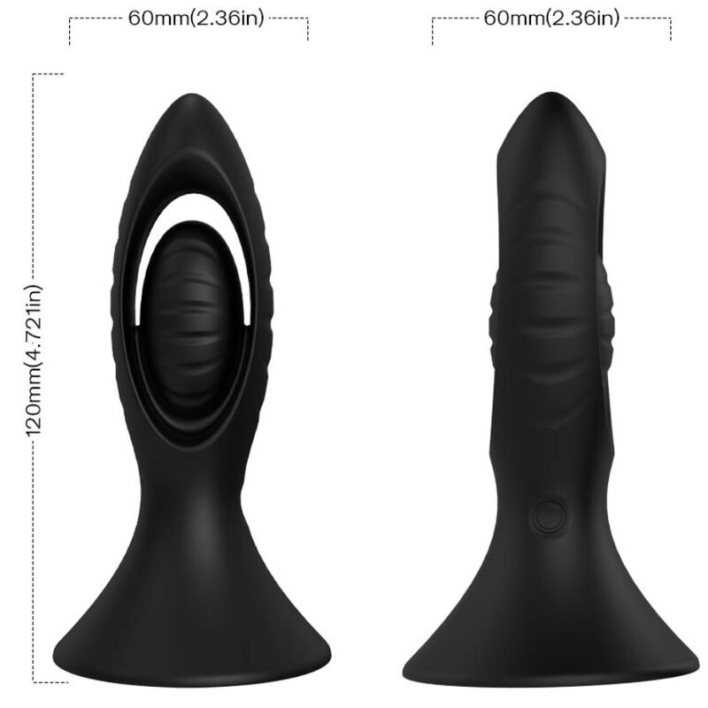 ARMONY - Vibrator & Analplug aus Silikon Schwarz