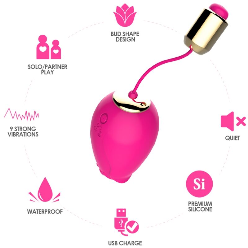 ARMONY – Mandala G-Punkt-Eivibrator mit Fernbedienung, Fuchsia