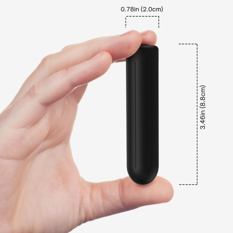 ARMONY – Bullet-Vibrator mit strukturiertem Kopf, Schwarz, 2 × 8,8 cm
