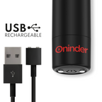 ONINDER - BERLIN BULLET VIBRATOR SCHWARZ 9 MODI 8,5 X 2 CM - KOSTENLOSE APP