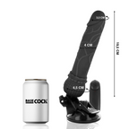 BASECOCK - Realistischer Vibrator mit Fernbedienung Natur, 19,5 cm Ø 4 cm