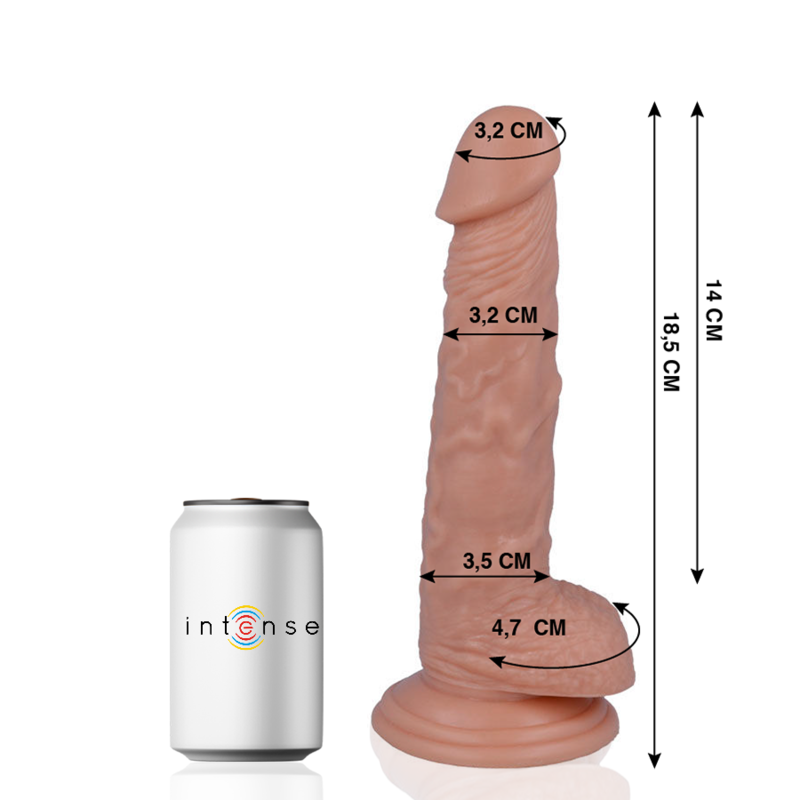 MR INTENSE - 13 realistischer Dildo, 18,5 cm, Ø 3,2 cm