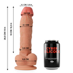 CYBER SILICOCK - ULTRA-REALISTISCHER. WEICHER FLÜSSIGER SILIKON-DONG 20.5 CM -O- 4.1 CM