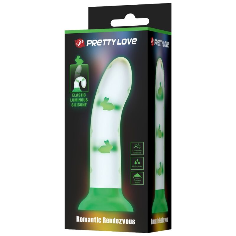 PRETTY LOVE – Magic Night nicht vibrierender, im Dunkeln leuchtender Dildo, Grün