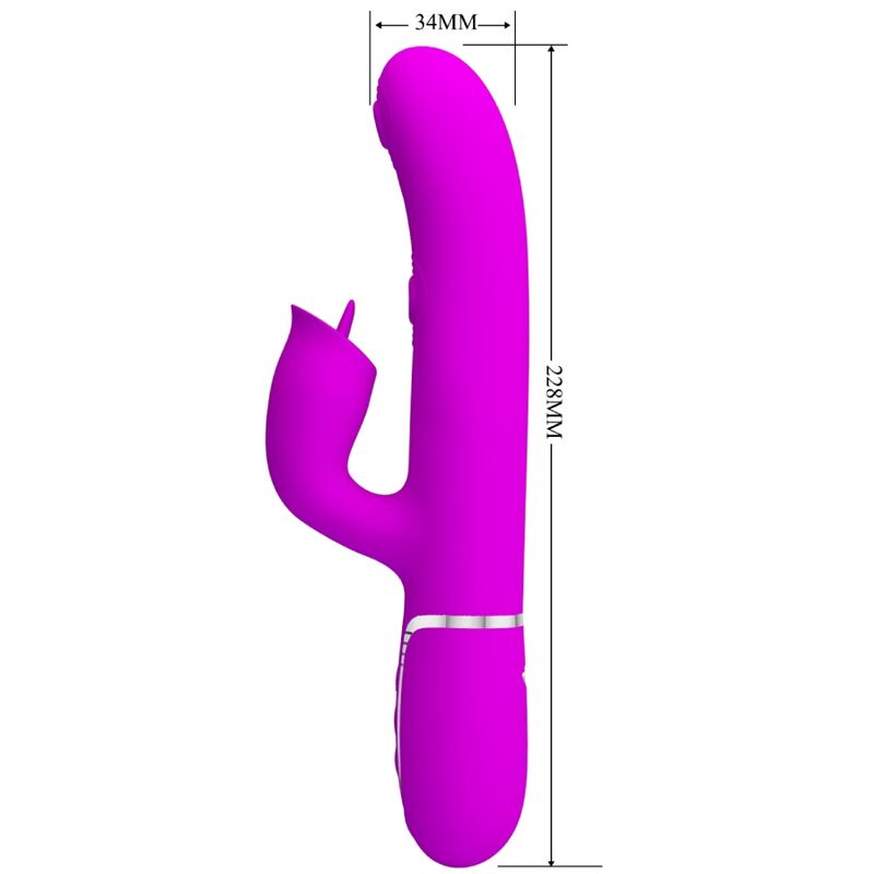 PRETTY LOVE – Rabbit-Vibrator mit Zungenfunktion, Fuchsia