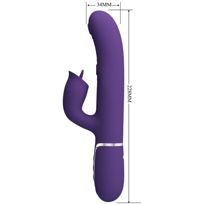 PRETTY LOVE – Rabbit-Vibrator mit Zungenfunktion, Lila