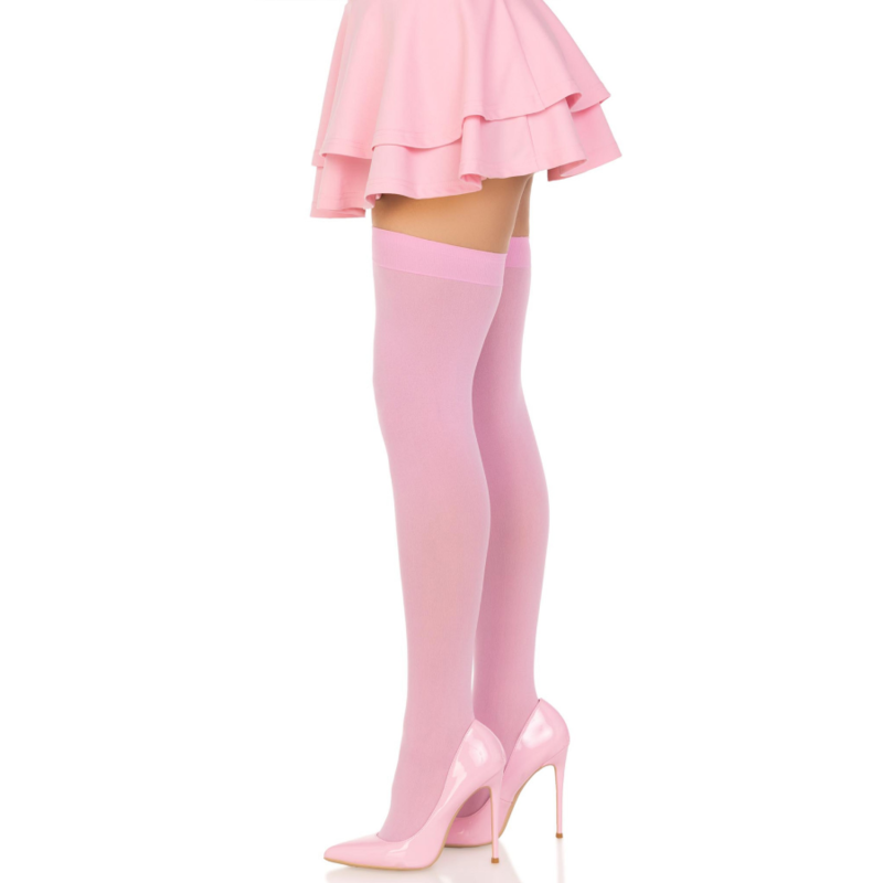 LEG AVENUE – Nylon-Overknee-Strümpfe Rosa