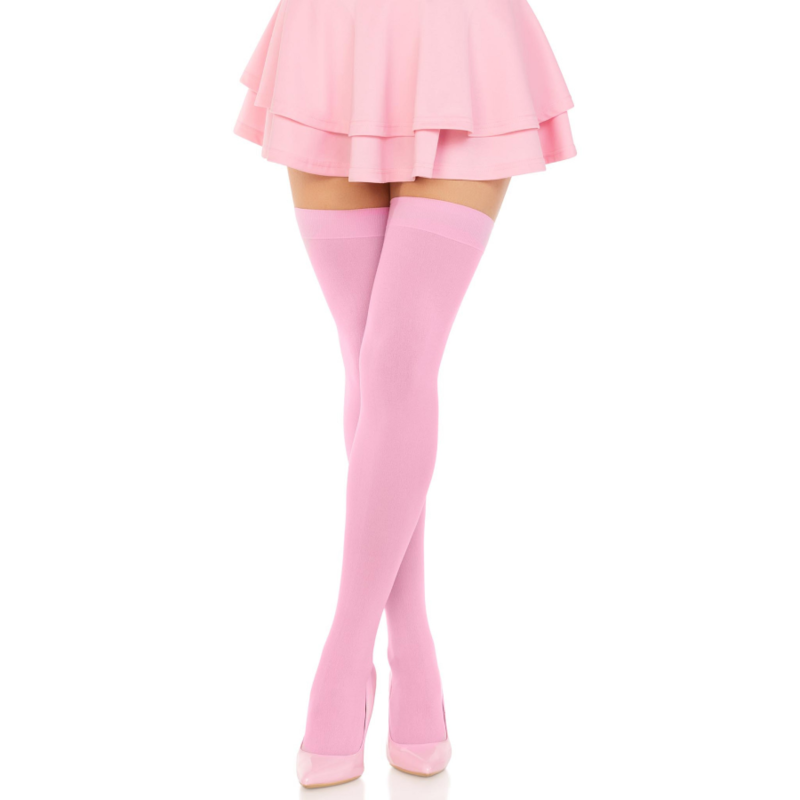 LEG AVENUE – Nylon-Overknee-Strümpfe Rosa