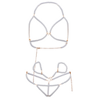 LEG AVENUE – BH-Armbänder und Perlen-Tanga-Set