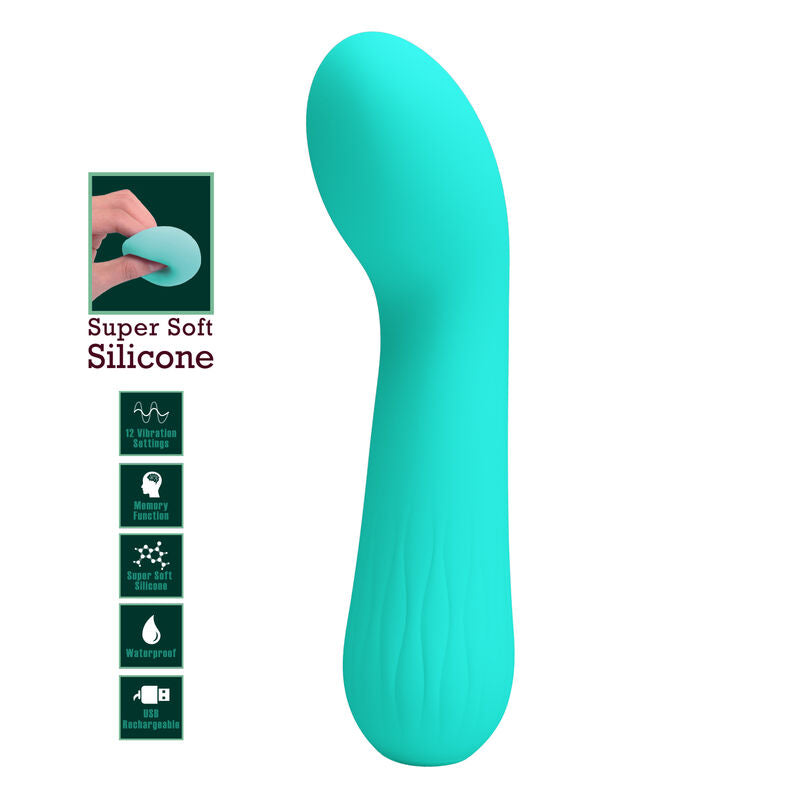 PRETTY LOVE - Faun wiederaufladbarer Vibrator Aquagrün