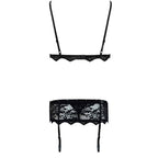 LIVCO CORSETTI FASHION – Belita LC 90231 BH + Höschen + Strumpfgürtel Schwarz