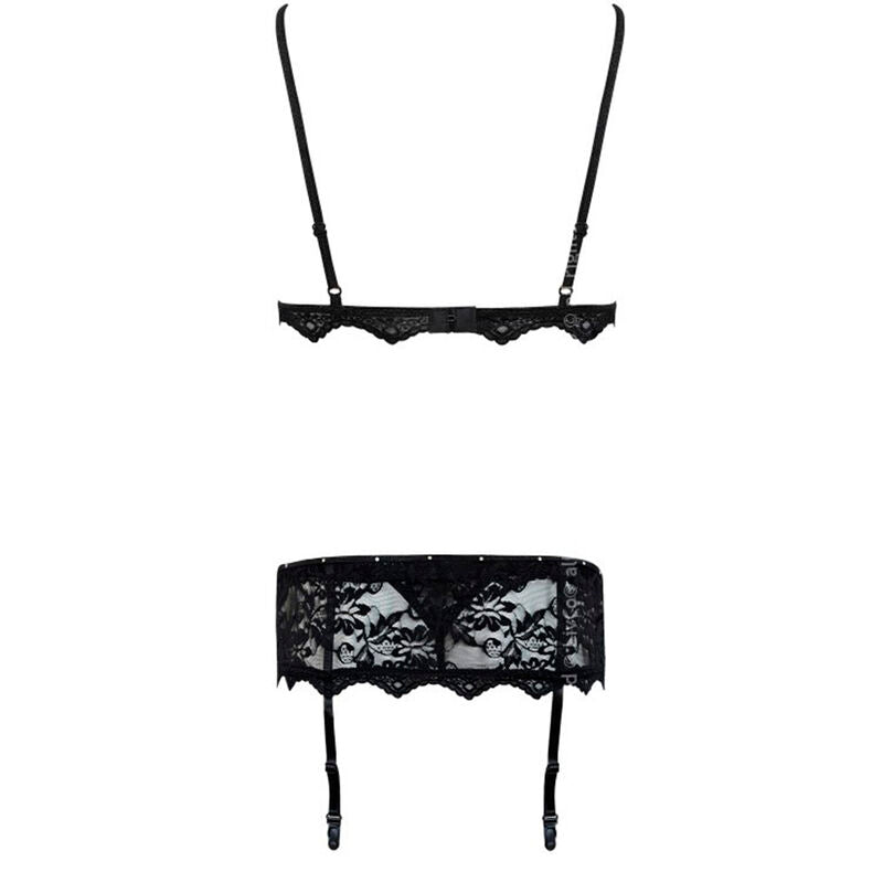 LIVCO CORSETTI FASHION – Belita LC 90231 BH + Höschen + Strumpfgürtel Schwarz