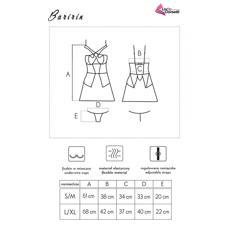 LIVCO CORSETTI FASHION – Baririn LC 90633 Hemd + Hose Schwarz