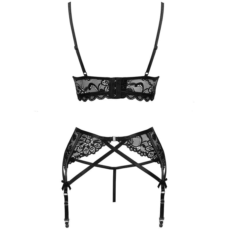 LIVCO CORSETTI FASHION – Moridam LC 90552 BH + Strumpfgürtel + Höschen Schwarz