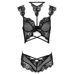LIVCO CORSETTI FASHION – Palmenom LC 90614 BH + Höschen Schwarz