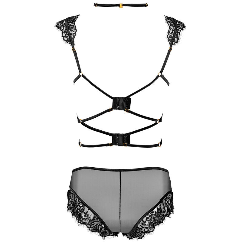 LIVCO CORSETTI FASHION – Palmenom LC 90614 BH + Höschen Schwarz