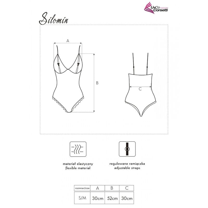 LIVCO CORSETTI FASHION – Silomin LC 1401 Body + Kleid Schwarz One Size (Einheitsgröße)