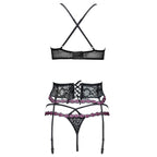 LIVCO CORSETTI FASHION – Snehana LC 90443 BH + Strumpfgürtel + Höschen Schwarz
