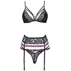 LIVCO CORSETTI FASHION – Snehana LC 90443 BH + Strumpfgürtel + Höschen Schwarz