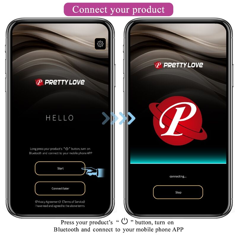 PRETTY LOVE - Billy Vibrationsfernbedienung Lila - Kostenlose App
