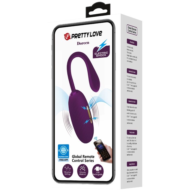 PRETTY LOVE - Doreen Purple wiederaufladbares Vibrationsei