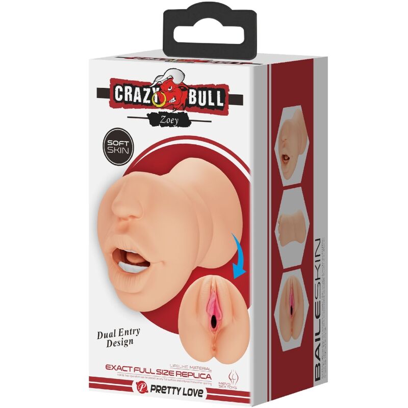 CRAZY BULL - Zoey Vagina-Masturbator mit Doppeleingang