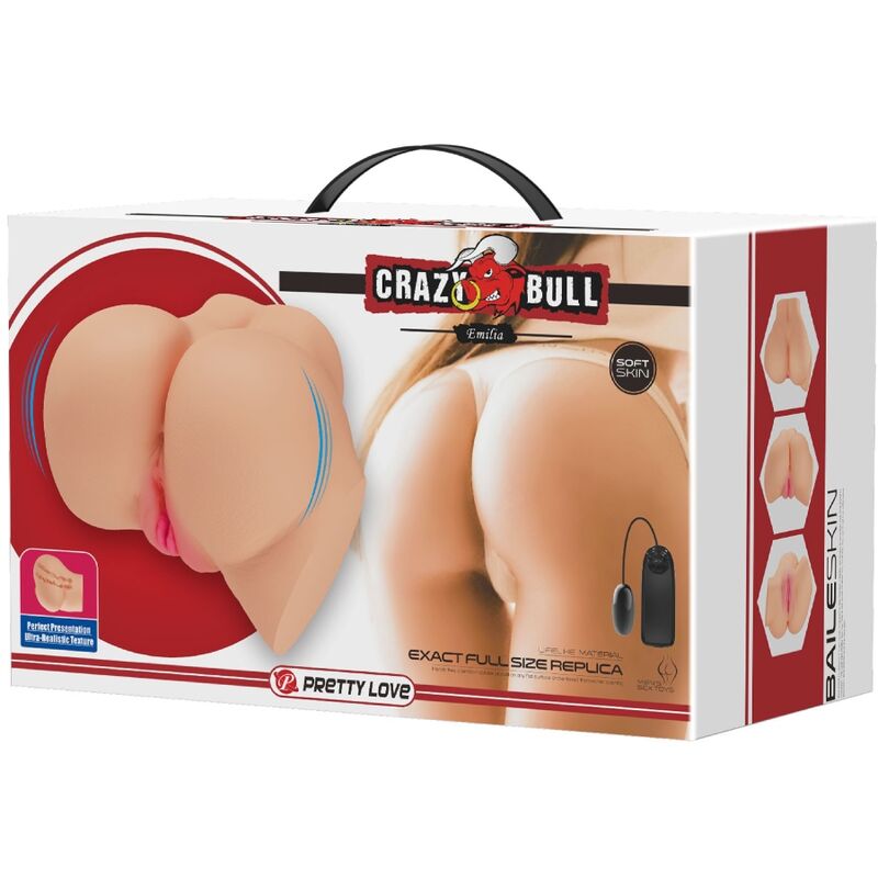 CRAZY BULL - Emilia realistischer Vagina- und Anal-Vibrator