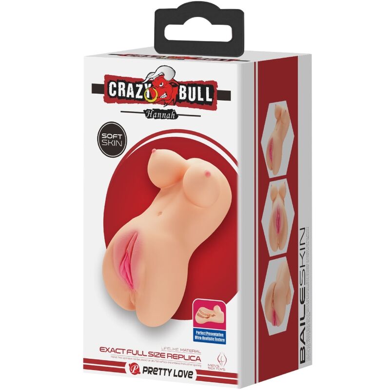CRAZY BULL - Hannah realistischer Vagina- und Anal-Vibrator