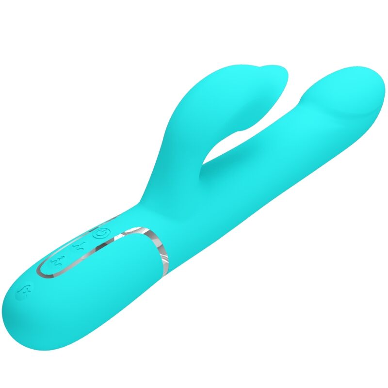 PRETTY LOVE - Rabbit-Vibrator mit Perlen, Aquagrün