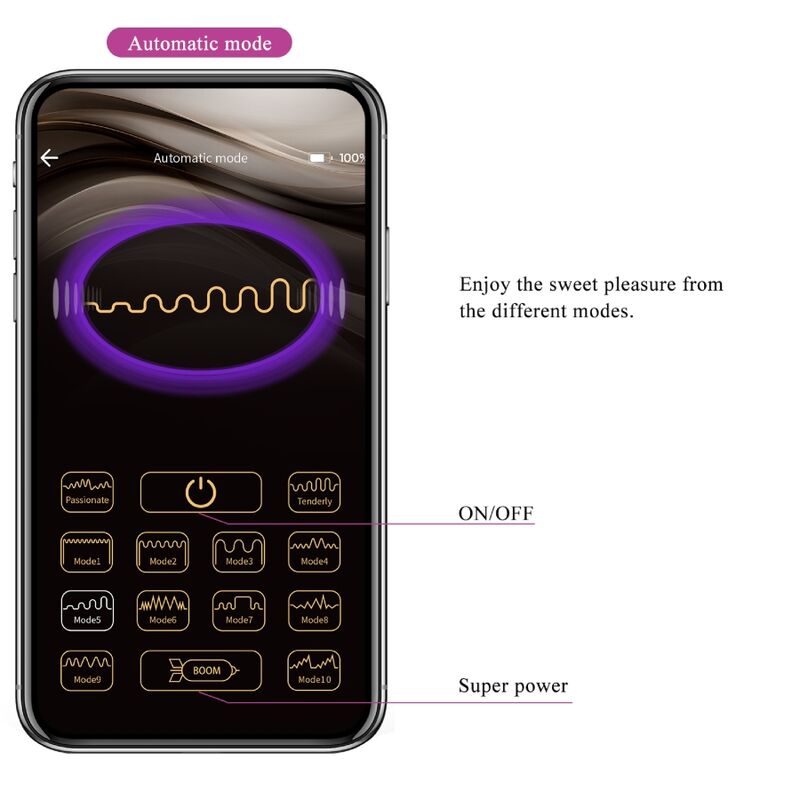 PRETTY LOVE - Nymph vibrierendes Ei, App-gesteuert, Lila