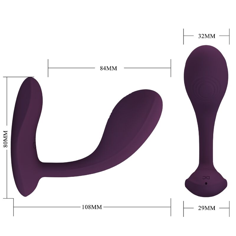 PRETTY LOVE - Baird G-Spot, 12 Vibrationen, wiederaufladbar, Lila, App