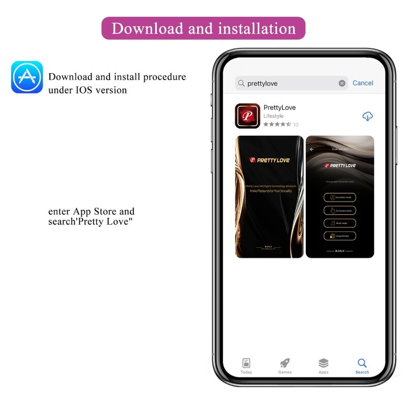 PRETTY LOVE - Fisherman App-gesteuertes vibrierendes Ei Lila