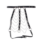 SUBBLIME Brust Harness mit Lederketten Schwarz One Size