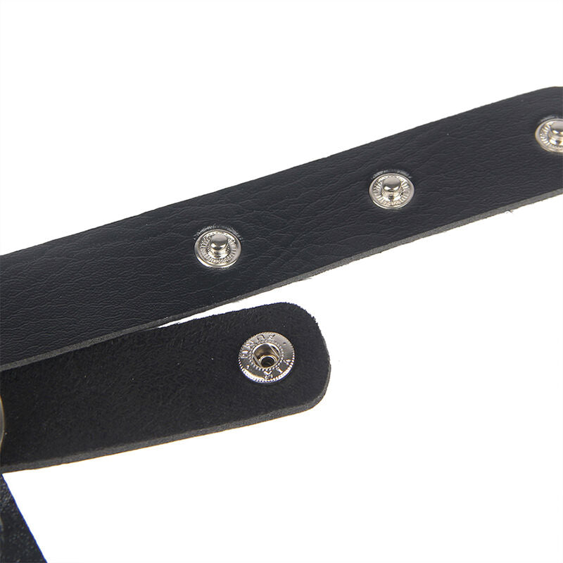 SUBBLIME Brust Harness mit Lederketten Schwarz One Size