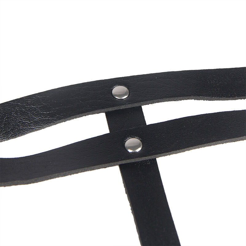 SUBBLIME Lederring Kettengürtel Schwarz One Size
