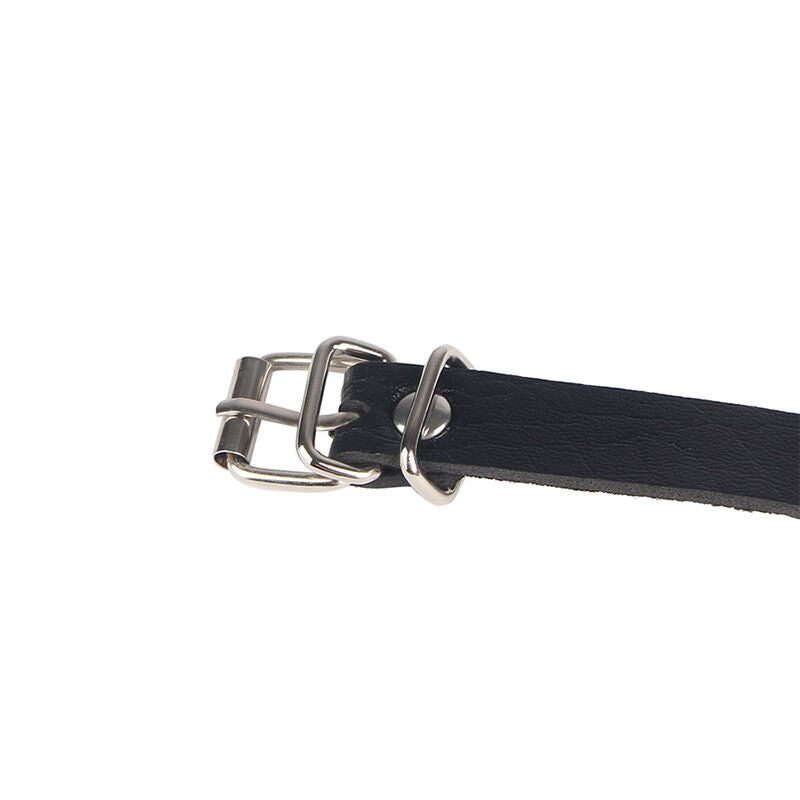SUBBLIME Lederring Kettengürtel Schwarz One Size