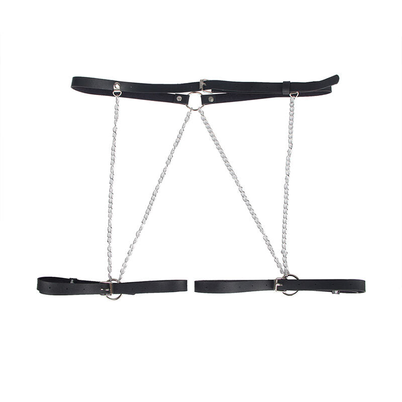SUBBLIME Ledergürtel Harness Schwarz One Size