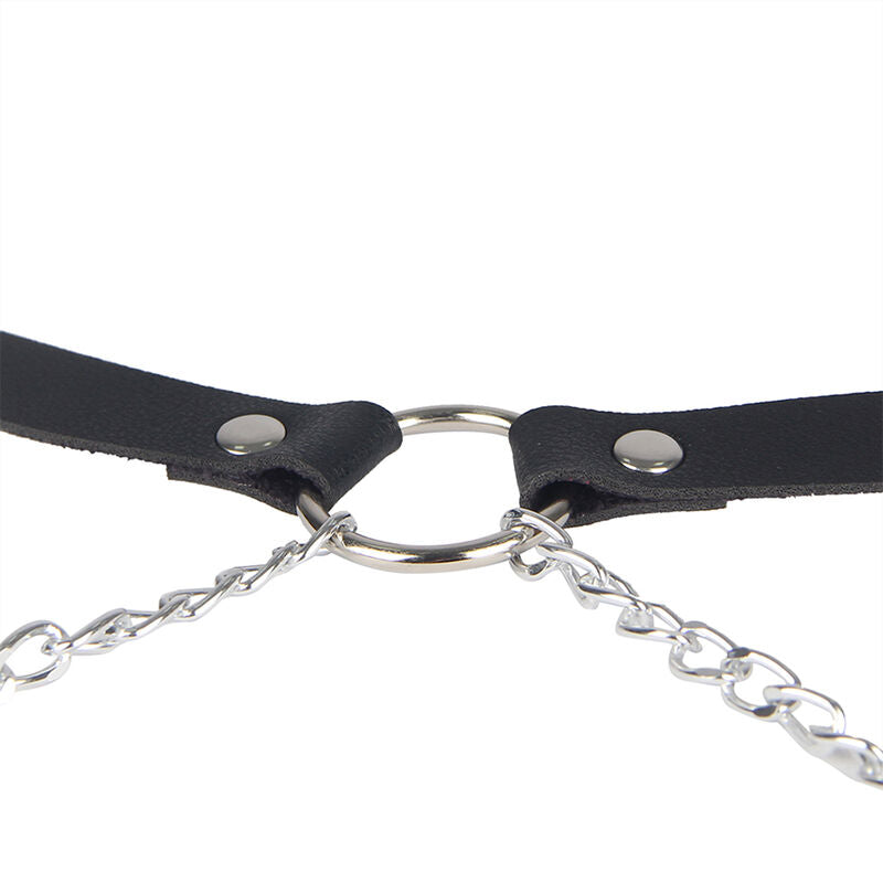 SUBBLIME Ledergürtel Harness Schwarz One Size